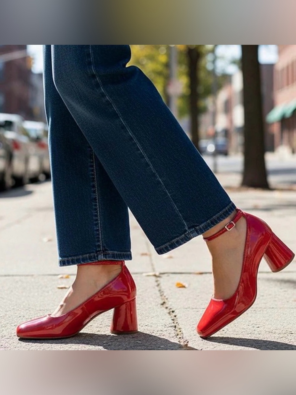 🆕 Copper Key | Jazzy Patent Ankle Strap Pumps